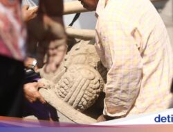 Arca Ganesha yang Ditemukan Warga Sleman Punya Motif Ceplok Bunga nan Mewah