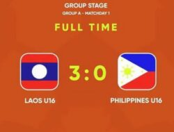 Gelar AFF U-16 2024, Laos Hancurkan Filipina 3-0