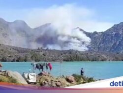 Gunung Rinjani Terbakar, Ada Pendaki Teriak Histeris