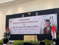 Wapres Berharap Aula Masjid At-Taqwa Sriwijaya Bermanfaat Untuk Umat