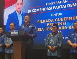 AHY Serahkan Surat Rekomendasi Untuk Pilgub Sulteng, NTB, dan Riau