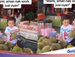 Unjuk Rasa Bocah 2 Tahun Bantu Ayahnya Jual Durian Ini Bikin Gemas