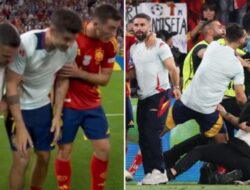 Detik-detik Alvaro Morata Kerusakan akibat Ditabrak Petugas Keselamatan Euro 2024