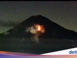 Gunung Semeru Erupsi, Luncurkan 50 Kali Guguran Lava Pijar