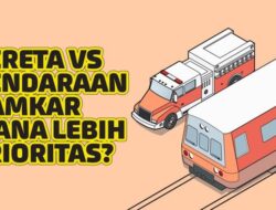 INFOGRAFIS: Kereta vs Kendaraan Damkar Mana Lebih Prioritas?