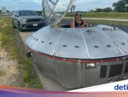 “UFO” Melintas Di Jalan Raya, Berujung Ditilang Polisi