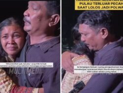 Momen Haru Anak Nelayan Pulau Terpencil Lolos Karena Itu Polwan, Tangis Pecah Di Peluk sang Ayah