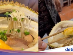 Unik! Ramen Topping Durian Disajikan Di Buah Utuh