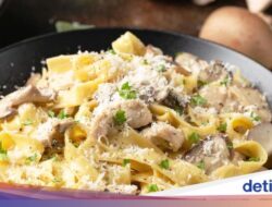 Resep Pasta Saus Ayam Jamur ala Restoran yang Mulur Gurihnya Mantap