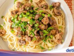 Resep Spaghetti Daging Cincang dan Jamur yang Gurih Enak Sebagai Makan Malam