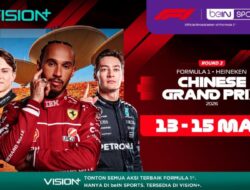 Formula 1 GP China 2026 Hadirkan Race Seru, Saksikan Live Pemutaran Online Hingga VISION+