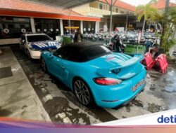 Bule Rusia Drift Kendaraan Pribadi Kendaraan Sport Porsche Ke Nusa Dua, Berurusan Bersama Polisi Lalu