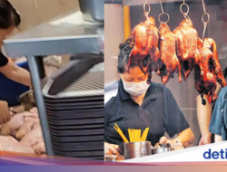 Jorok! Penjual Ini Ketahuan Olah Bebek Mentah Ke Lantai Kios