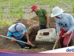 Artefak Berharga Ditemukan Di Sawah, Diduga Yoni tapi Kondisinya Tak Utuh Lagi